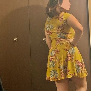 Bonded, medium mustard yellow dress